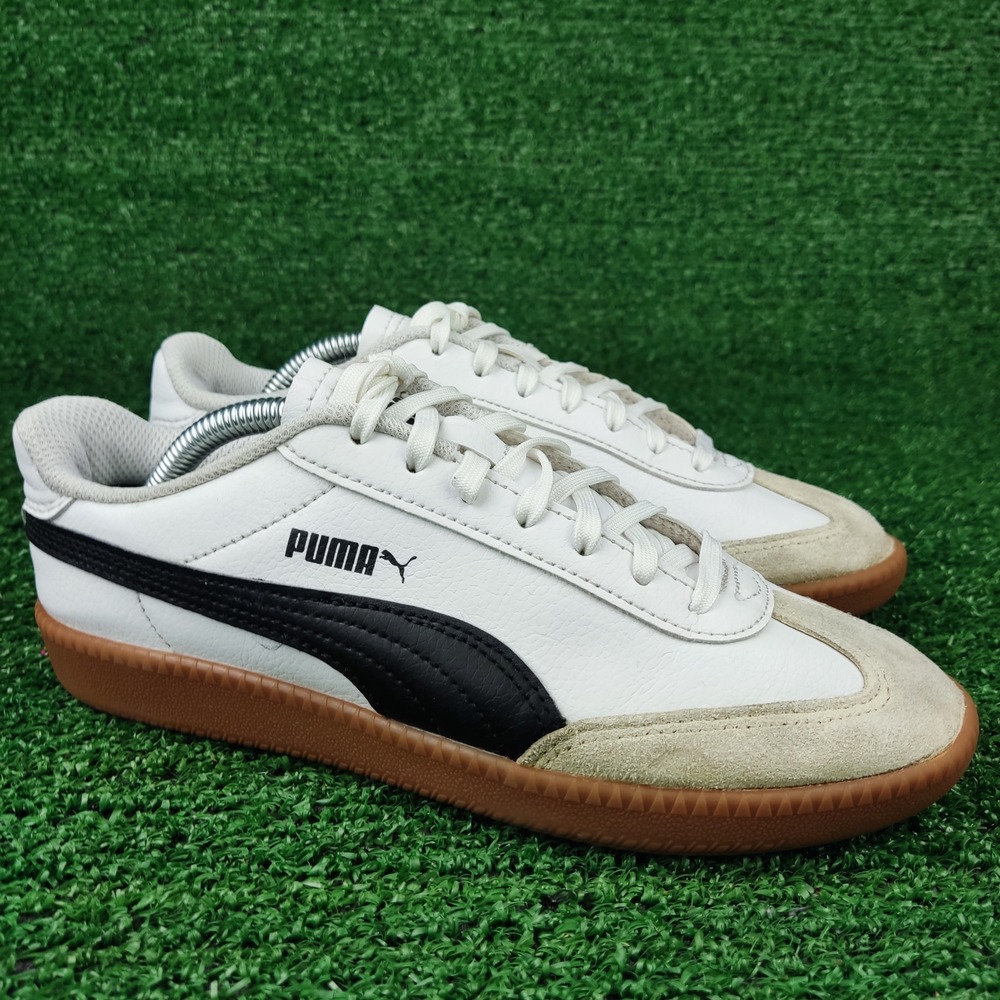 Puma Sneaker Womens 5 White Liga 400802-02 Soccer Terrace Gum Sole Leather Suede
